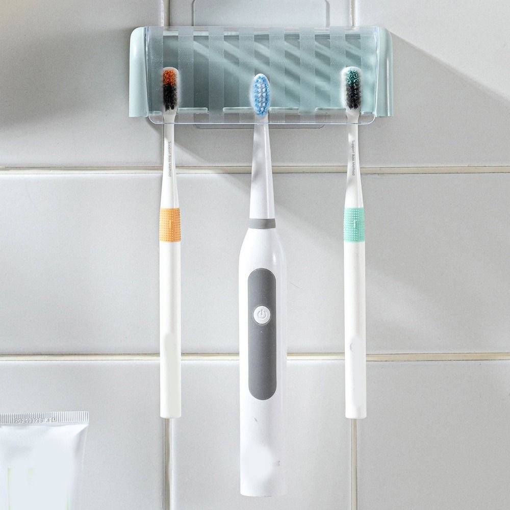 Self-adhesive Toothbrush Storage Rack Wall Mounted Electric Toothbrush Holder Storage Rack