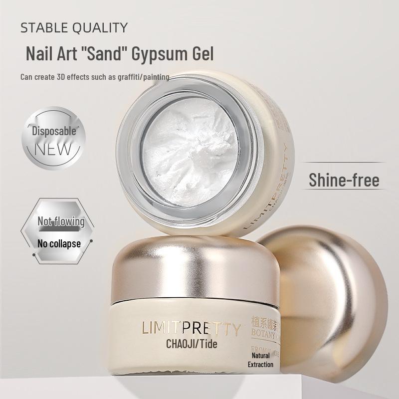 

Japanese UV Matte Nail Art Gel: 3D Relief & Quicksand Effect, Black & White белый