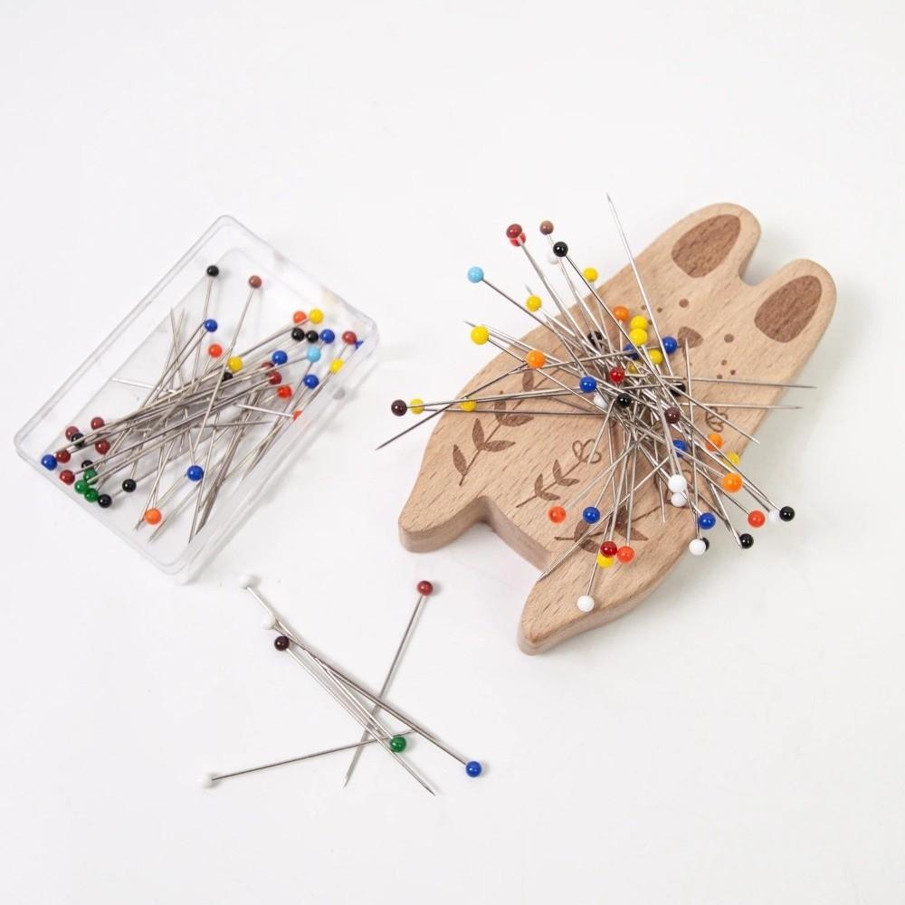 DIY Animal Magnetic Pin Holder Cross Stitch 38mm Quilting Positioning Pin Beech Wood Sewing Crafts Tool Needle Holders Household