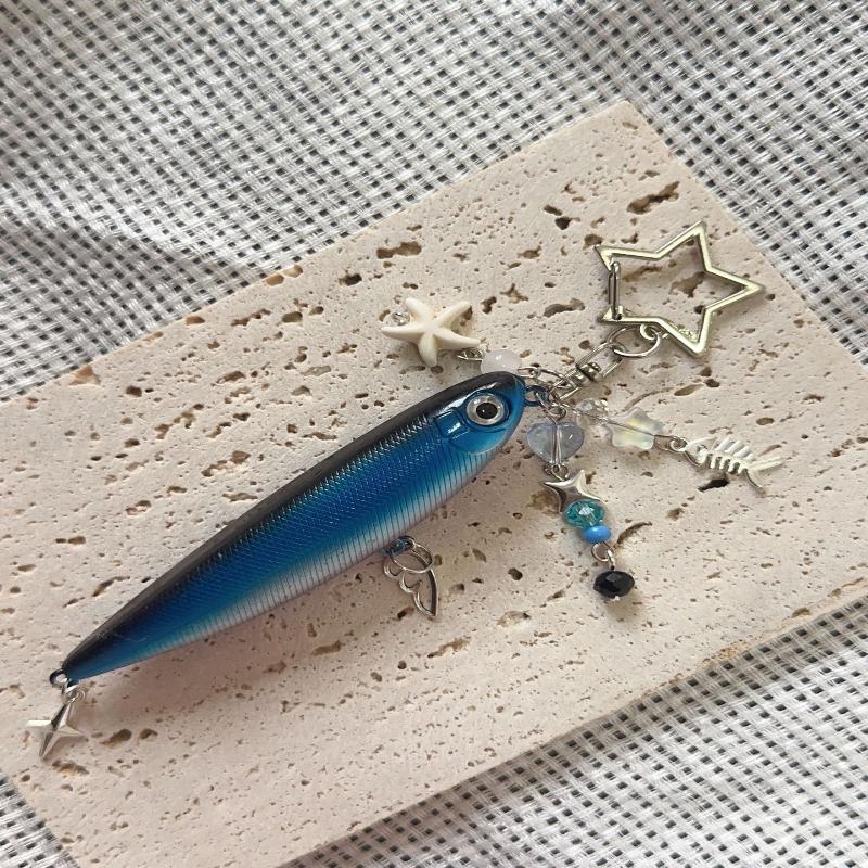 1Pcs Exquisite Handmade Fish Keychain For Fishing Enthusiasts Bag Pendant Decoration Souvenir Gifts Jewelry Accessories