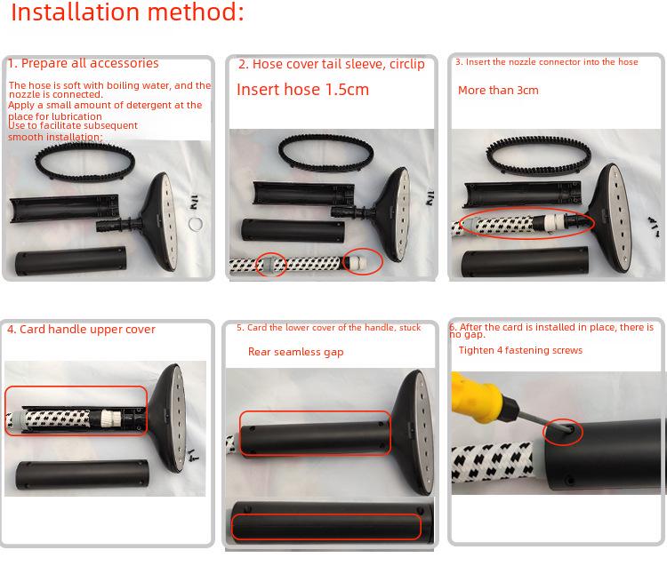 Universelle Hänge-Bügeldüse mit Anti-Fall-Griff und Luftleitrohr - Kompatibles Haushalts-Bügelzubehör