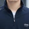JEEP SPIRIT Men's Stand Collar Long Sleeve T-Shirt