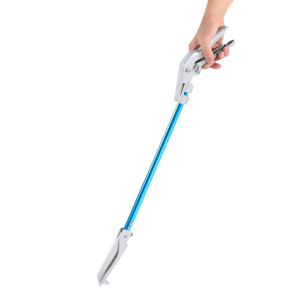 Pinza Raccogli Serpenti Professionale Non Pieghevole in Lega di Alluminio da 70CM con Impugnatura Blu