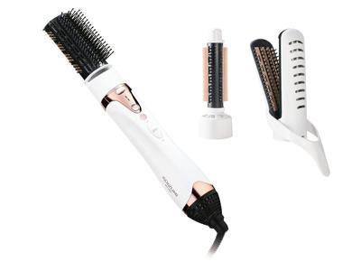 Curling Negative Large Air Automatic 3 Types of Hair White Dryer, Ion, Volume, 1000W, Hot/Cold Switching, Brush, Set, Styling, KHC-5050/W