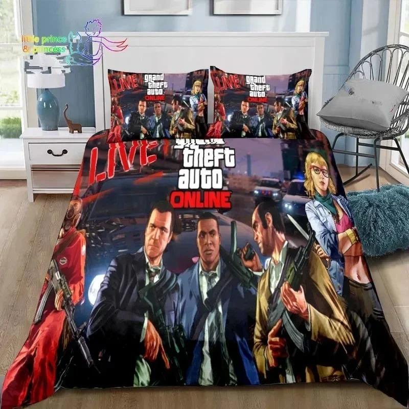 3D Print Grand Theft Auto GTA Game Gamer Bedding Set Single Twin Full Queen King Size Bed Set Aldult Kid Bedroom