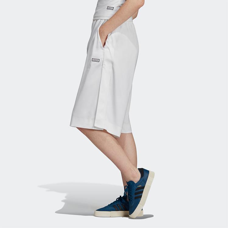 Adidas Originals Three Stripes Drawstring Sports Shorts Women Shorts White DU7262