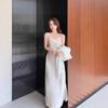 French Minimalist Temperament, Fashionable Design, Niche Long Suspender Dress, Women's V-neck High-end Sexy Skirt