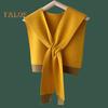 Women Knitting Shawl Patchwork Color Soft Knotted Design Versatile Soft Texture Shawl Winter Warm Scarf