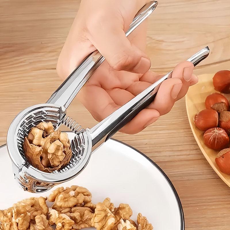 Multifunction Stainless Steel Nutcracker Opener & Peeler Kitchen Nutcracker Shell Clip Tool Clamp Plier Cracker