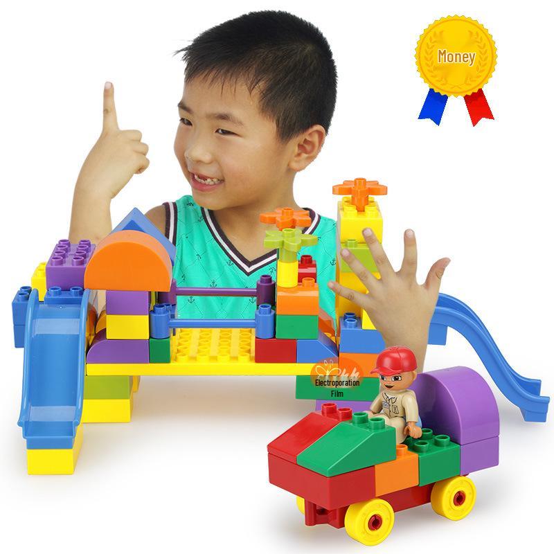 Morning Wind Creative Happy City Building Blocks - Large, Granular Kindergarten Puzzle for Early Education.