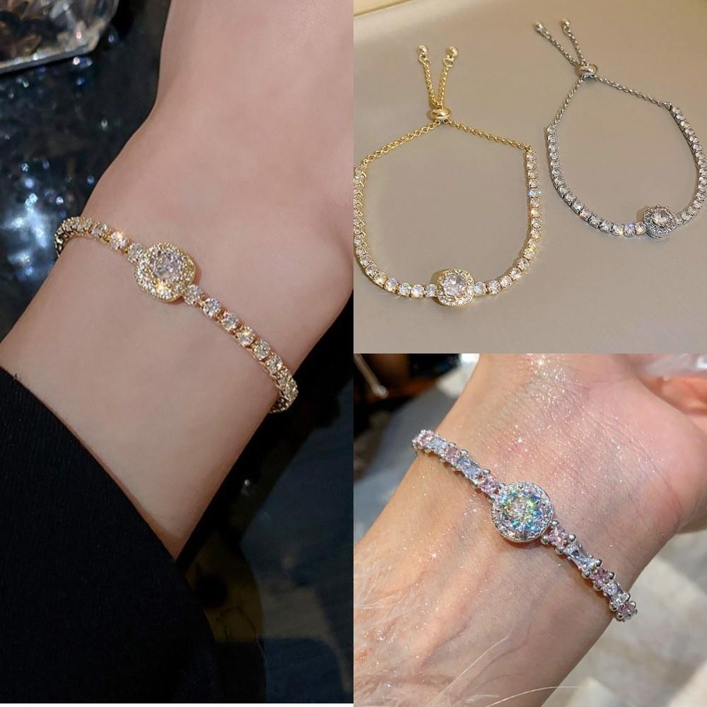 Shining Zircon Bracelet Adjustable Fashion Jewelrys Trendy Women's Bracelets Birthday Gifts