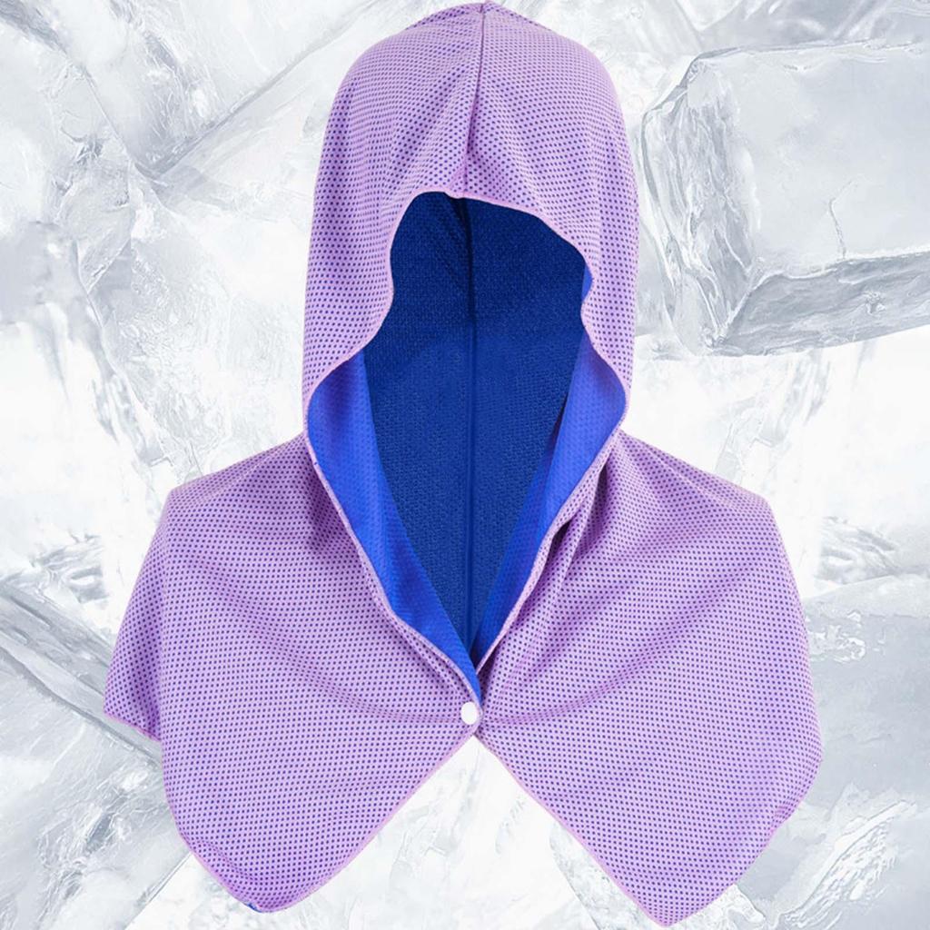 Cooling Hoodie Towel Neck Face Hoodie Towel Instant Cooling Sport Workout Accessories Head Sun Protection For Commuting Watching