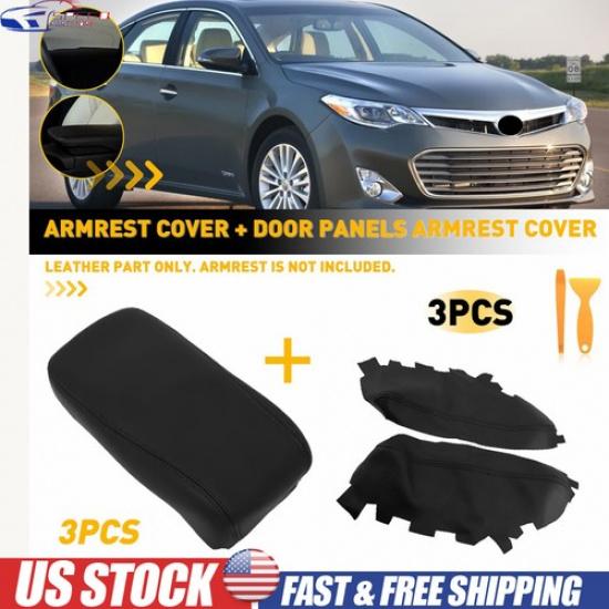 

Interior Lid Armrest Console & Door Panel Cover Trim For 2013-2018 Toyota Avalon