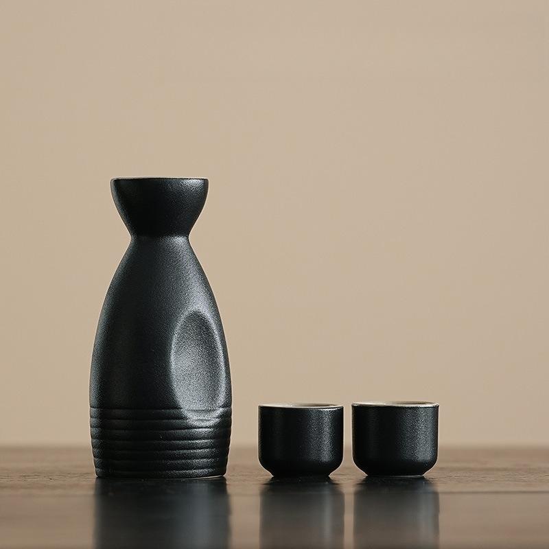 Japanese Style Ceramic Sake Pot Cups Set Decoration Drinkware Crafts Traditional for Cabinet Kitchen Tea Party Drawer Cupboard