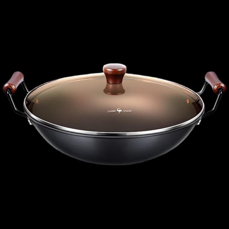 SanSi Gang 36cm Wrought Iron Wok with Double Handles