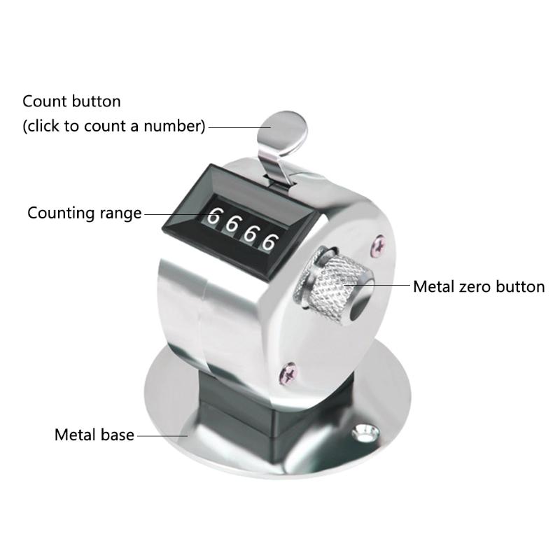 Mini Mechanical Digital Golf Clicker Manual Counting Max.9999 Counter Portable 4 Digital Number Handheld Tally Counter