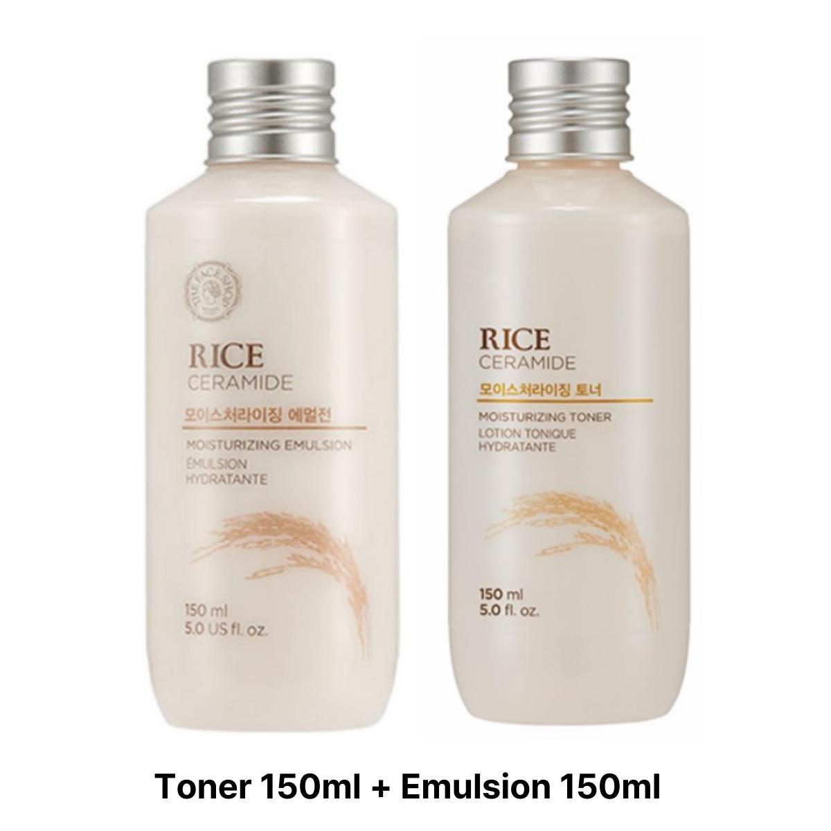 

[THEFACESHOP] Rice Ceramide Moisturizing Emulsion 150ml + Toner 150ml 2set
