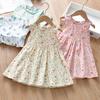 Girls Summer Floral Sleeveless Vest Dress Stylish Baby Kids Casual Sundress For Children