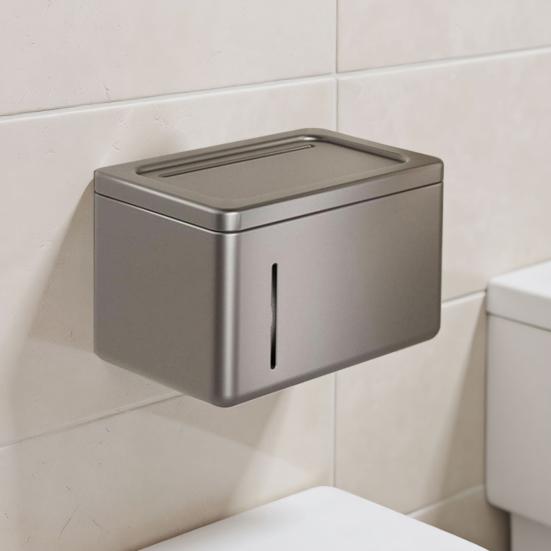 Napkin Storage Box Wall Mounted Waterproof Toilet Paper Holder Non-drilled Easy Installation Bathroom Organizer