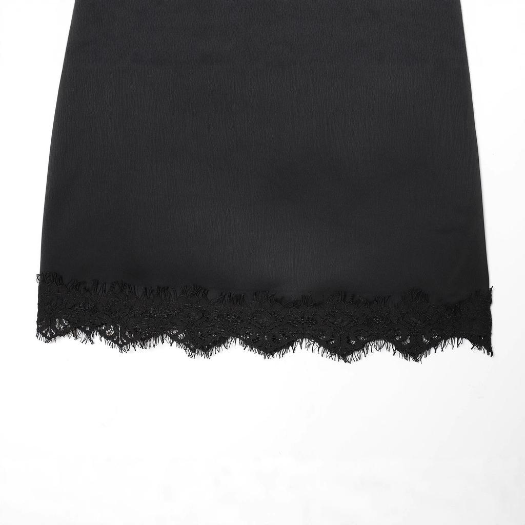 European & American Style Women's Skort with Lace Hem - Versatile Fashion for a Chic Look