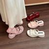 Cartoon Girl Slippers 2025 New Summer Wear Fashion Platform Sandals Summer Bow Slippers Women