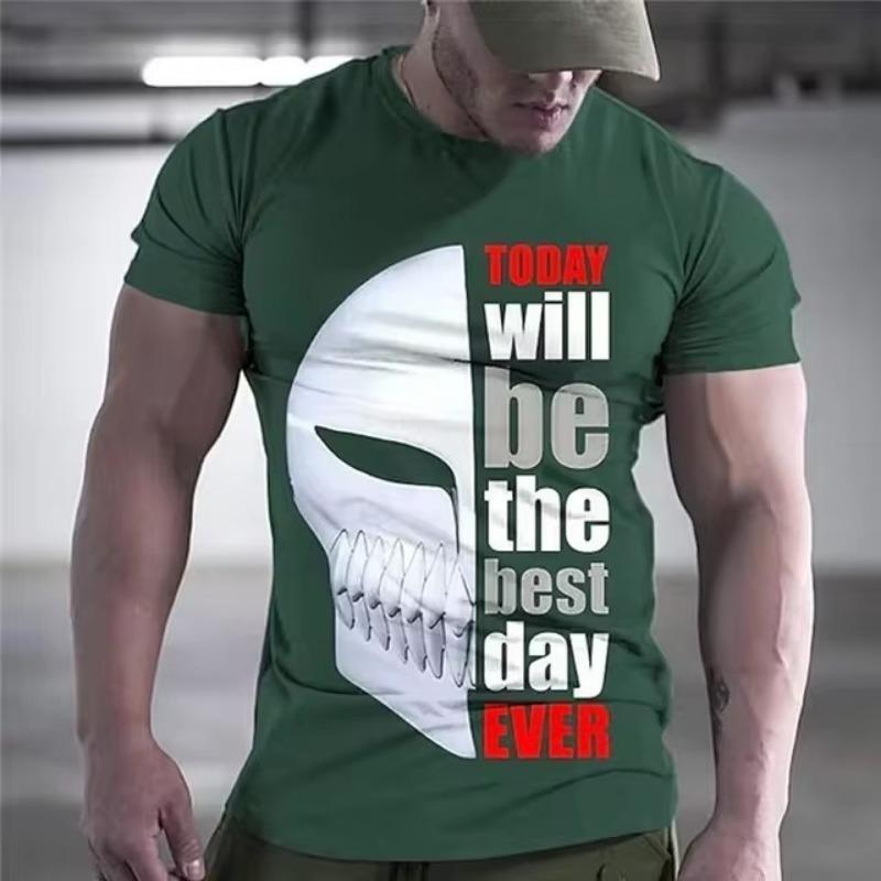 Summer Lnteresting Skeleton Picture T Shirts for Men Casual 3D Print Tees Hip Hop Personality Round NecCk Short Sleeve Tops