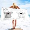 Cartoon Koala Strandtuch, Mikrofaser Große Badetücher, Schnelltrocknende Pooltücher Übergröße, Fitnessstudio Poolseite Sonnenliege Überwurf für Männer Frauen