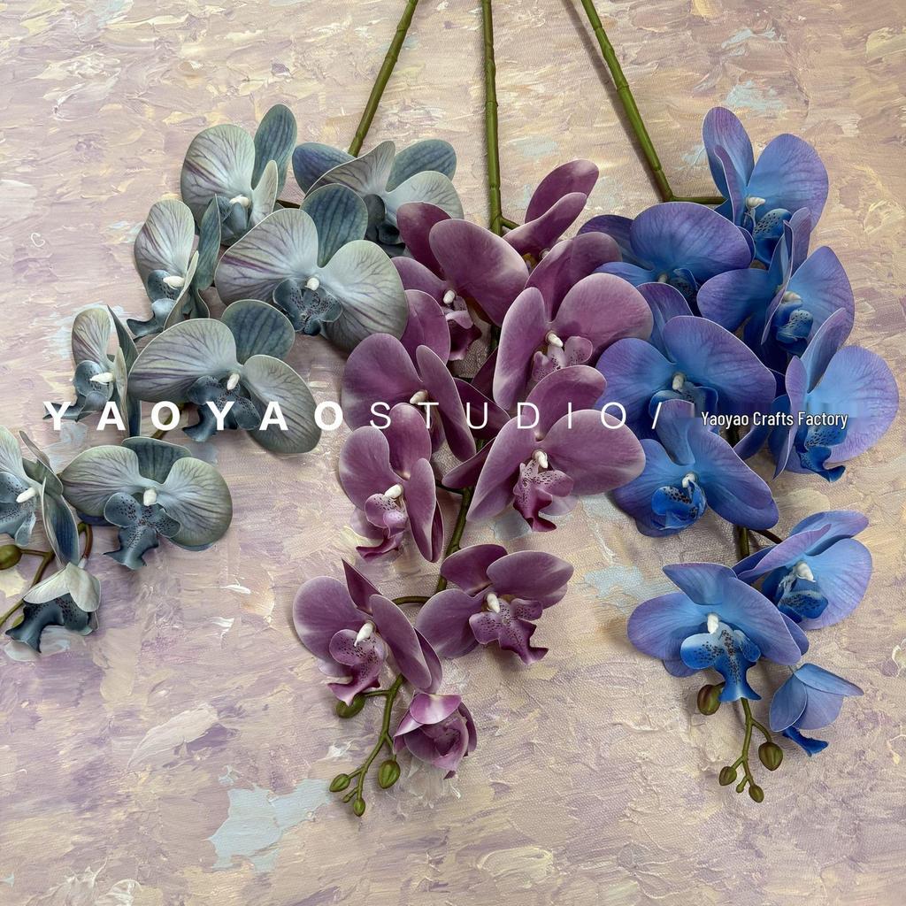 3D Printed Phalaenopsis Orchid, 9-Head Nordic Wedding & Dining Decoration, Floral Art Film Prop