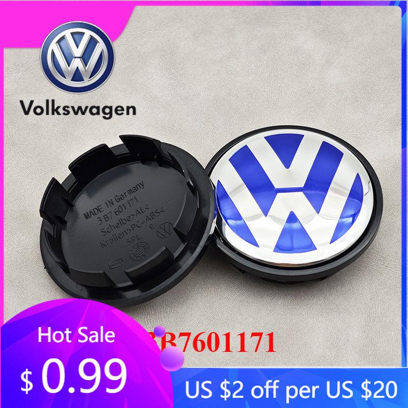 For VW Volkswagen Jetta MK5 Golf 20pcs ABS 65mm Blue VW Car Wheel Center Caps For Volkswagen VW R GTI Golf Passat CC Magotan Tou