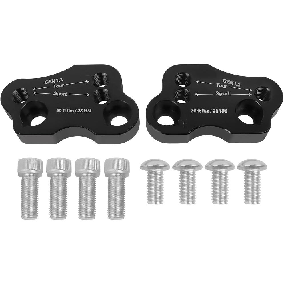 Handlebar Risers CNC Aluminum Replacement for Honda Goldwing 1800 GL1800 2018-2023 Black Handlebar Extension Adapters Clamp