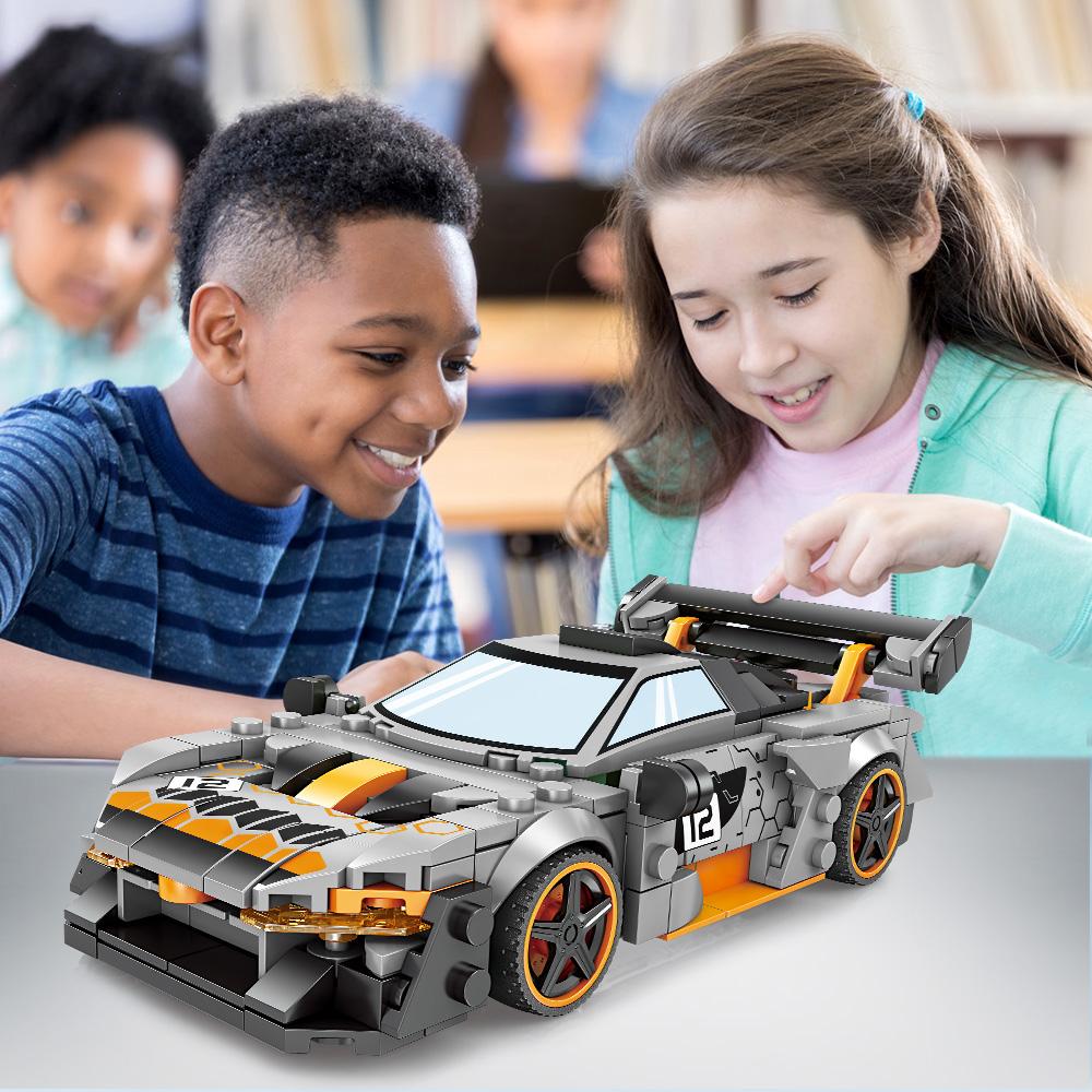 Racing Car Building Sets,Collectible Model Cars Construction Blocks,Buildable Supercar Model Race Car Set for  Adult