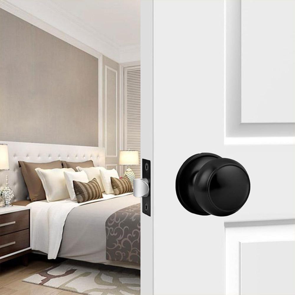 Schwarzer Zinklegierung Eiförmiger Ovaler Türgriff ohne Schlosskörper für Heimwerker Dekoratives und Stilvolles Design