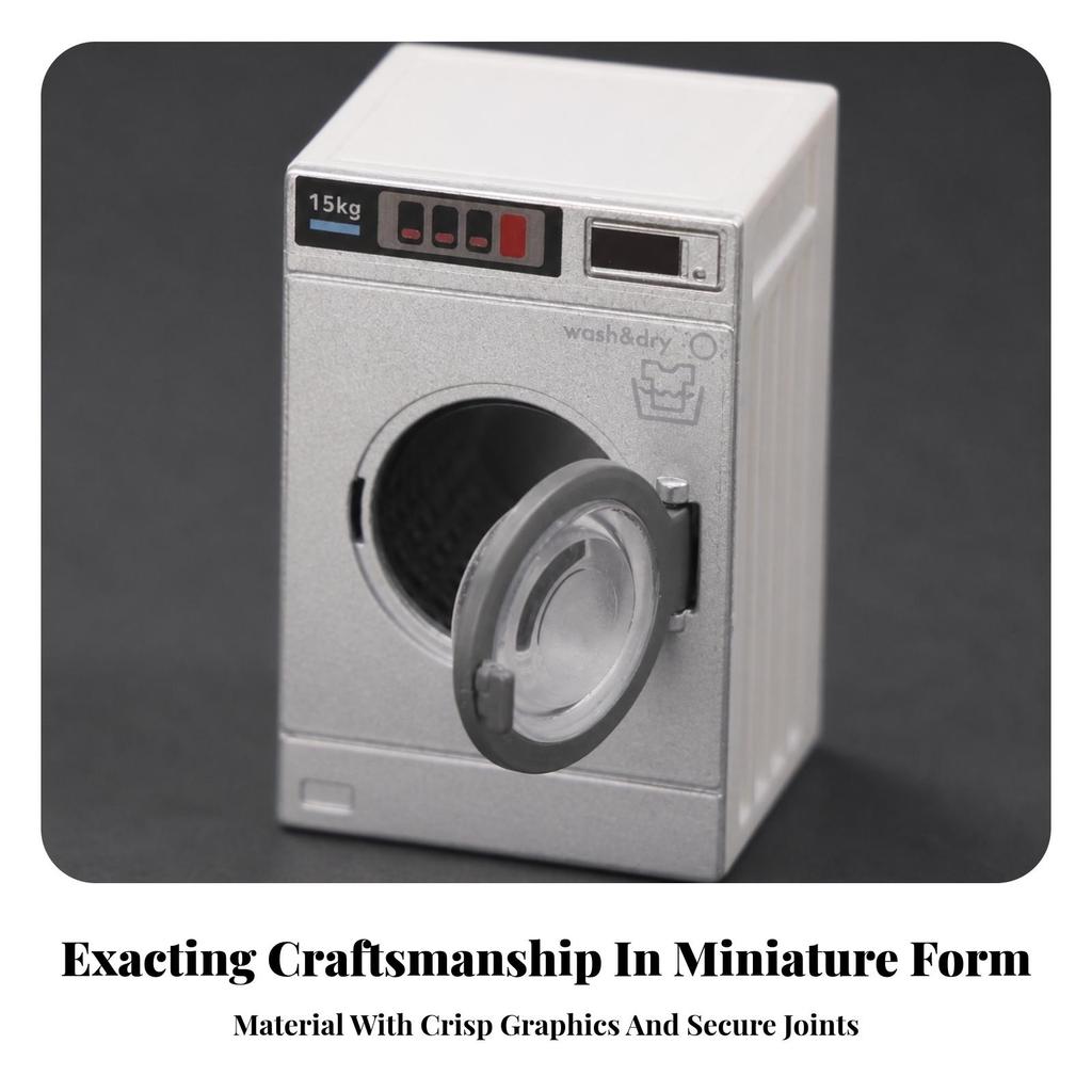 Miniature Front-Loading Washing Machine Compact for Dioramas, Diorama Makers
