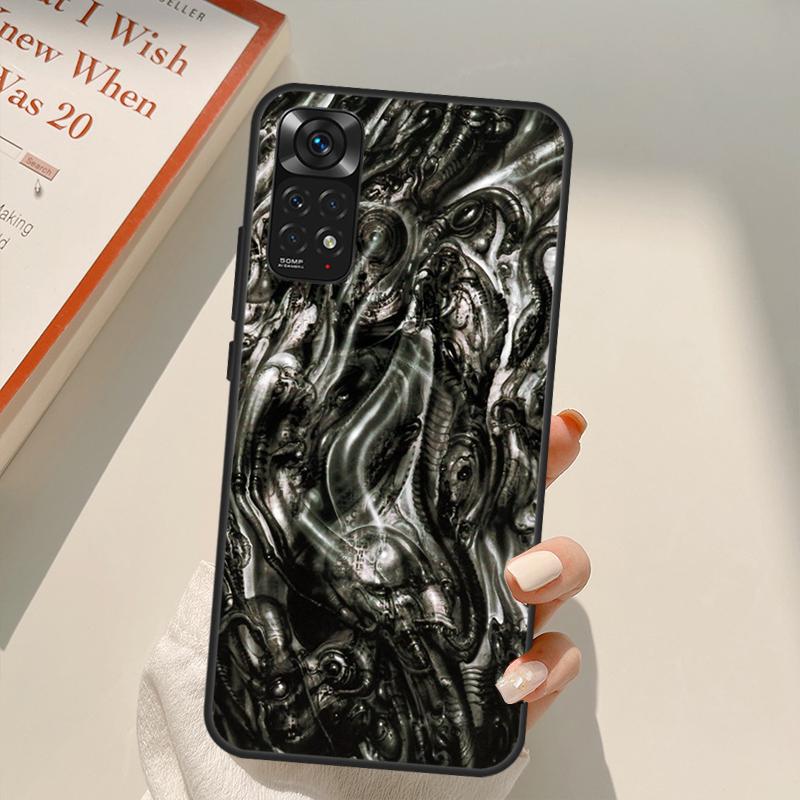Hr Giger Li II Case For Xiaomi Redmi Note 11 Pro 8 9 11S 10S 9S Note 10 Pro Cover For Redmi 10 10C 9A 9C