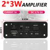 2x3W Mini Stereo Audio Amplifier Board with PBC Case DC 3.7-5V for FiiO Ampero II DIY Speaker Portable Power Bank Mobile Phone