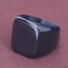 Retro minimalistický 18mm nerezový titanový prsten s laserovým logem