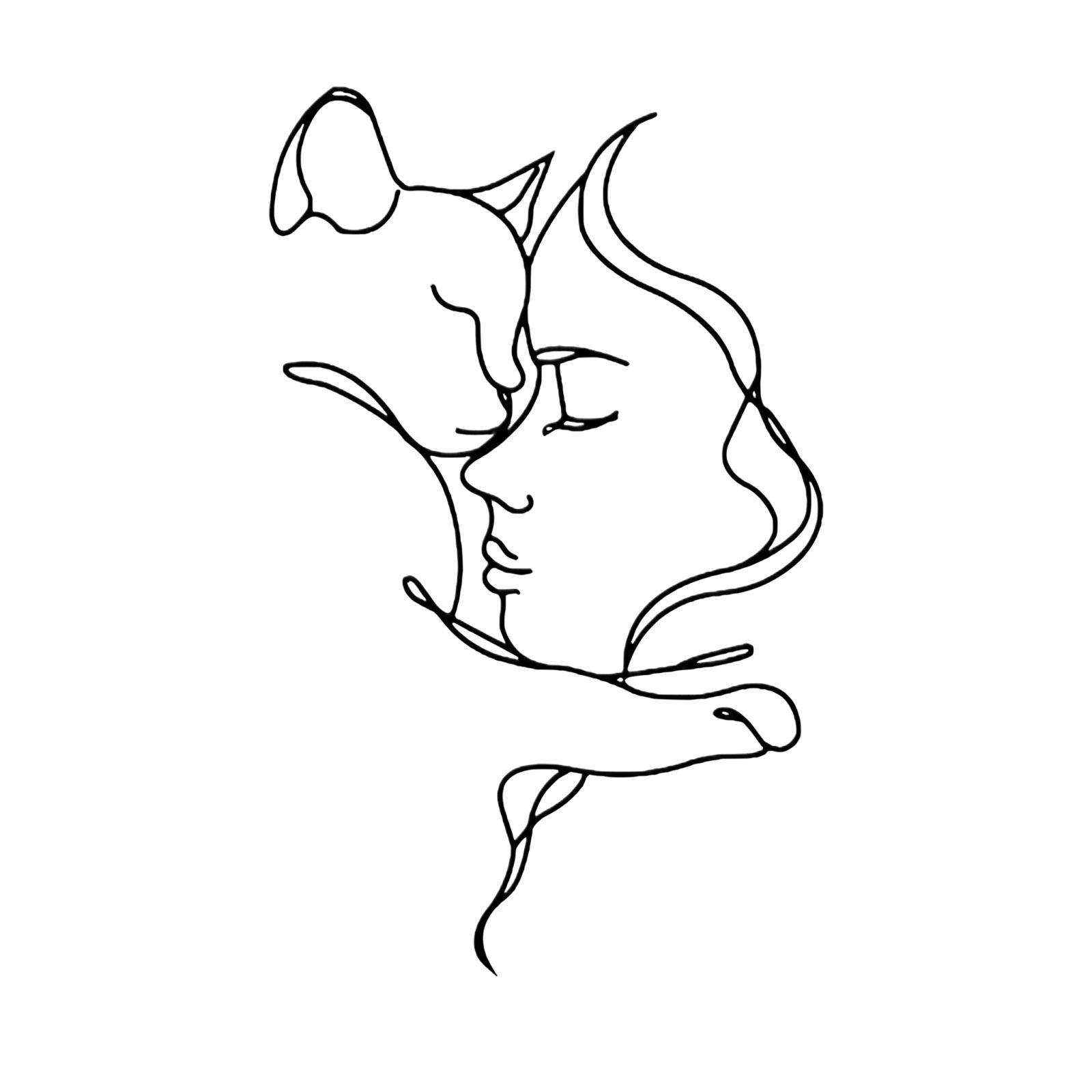 

Metal Wall Art Silhouette Line Art Woman and Cat Creative Rust Effect Iron Craft Decorative Sculpture for Home and Office Wall Hanging one size чёрный