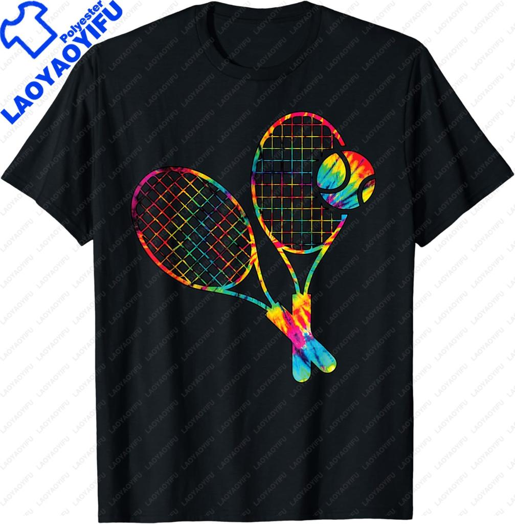 Tennis Tie Dye Rainbow Kids Boys Teenage Men Girls Cool TShirt  Men Clothing Tops Graphic T Shirts Streetwear Ropa Hombre