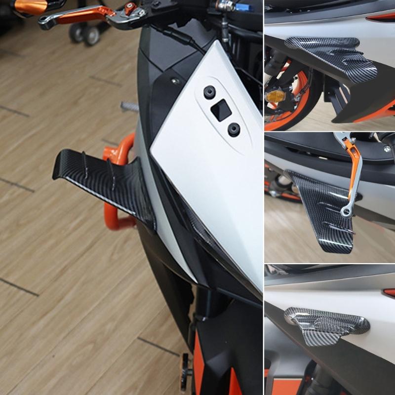 Motorrad Aerodynamische Seitenflügel Spoiler Universal ABS Verkleidung Flügel Deflektor Mehrfarbig für Street Bikes