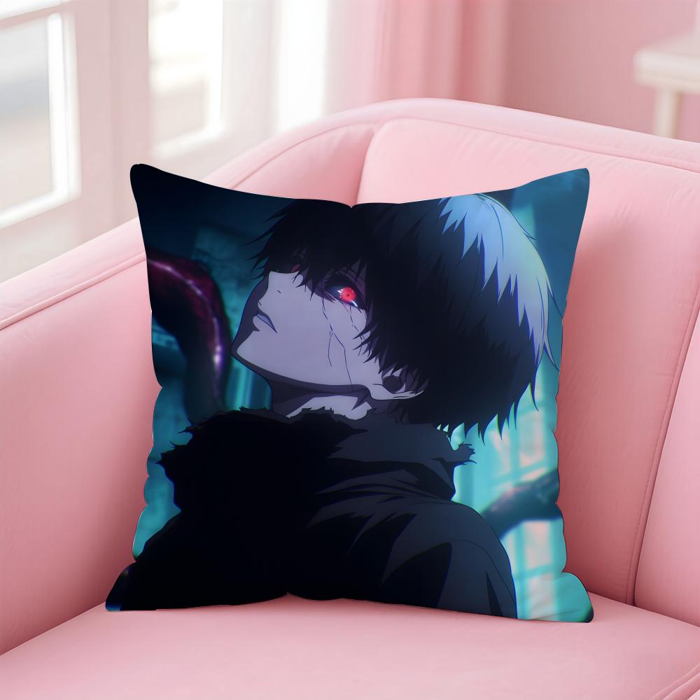 T-tokyo ghoulS Cushion Cover Home & Car Multi-Scene Pillow Cover - Reversible, Soft & Durable for Daily Use