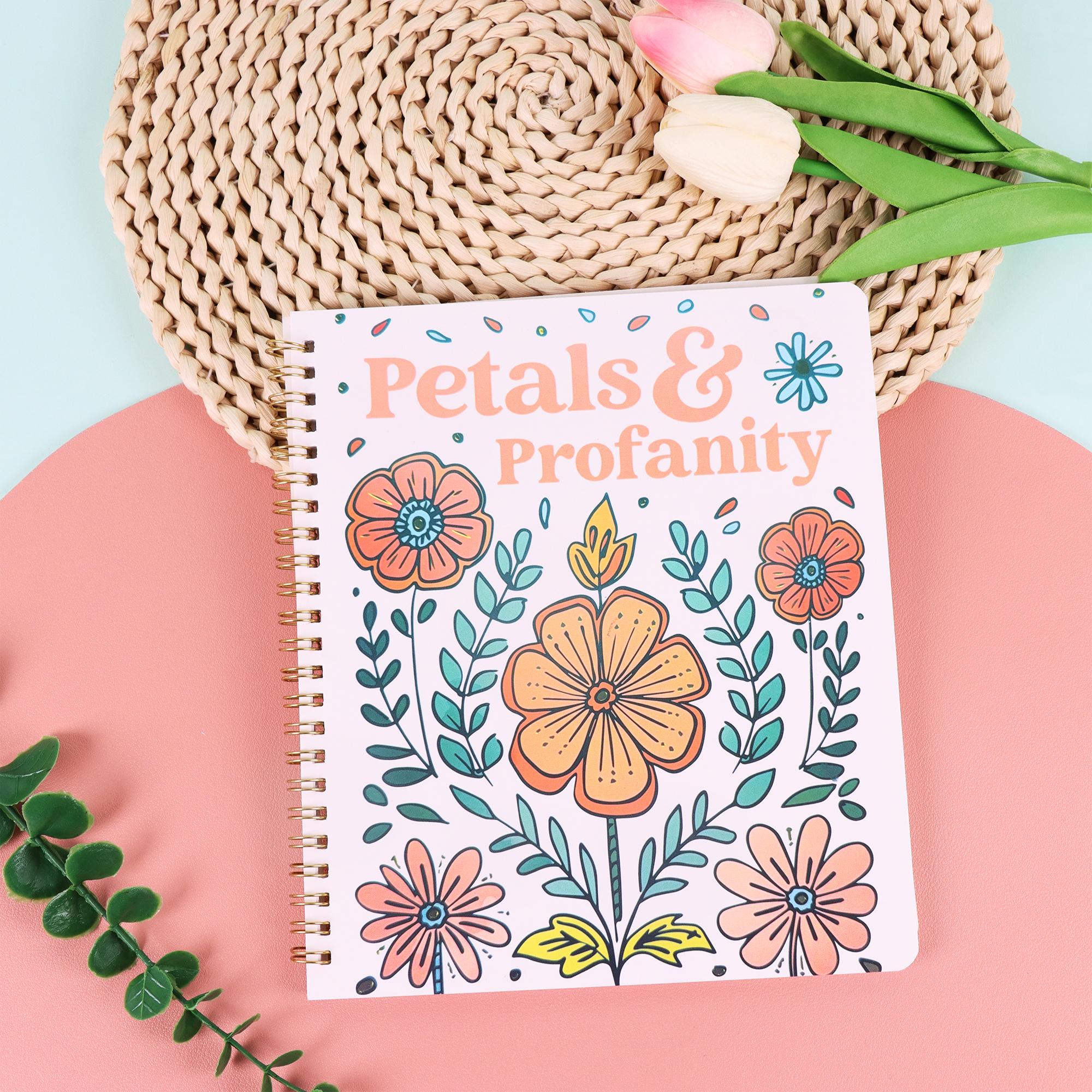 

Красивая раскраска для взрослых для релаксации, забавная раскраска с грязными словами с цветочными узорами для смеха