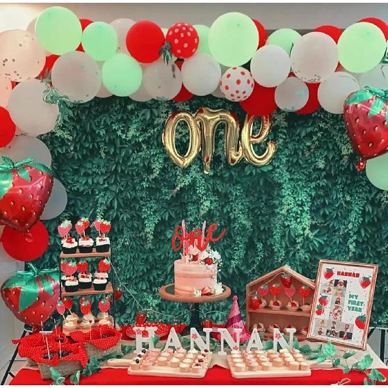 First Birthday Cake Topper - Red Glitter One Cake Decorating Supplies for Girls and Boys, Perfect for Baby Shower/Gender Revealing Party/Baby Party