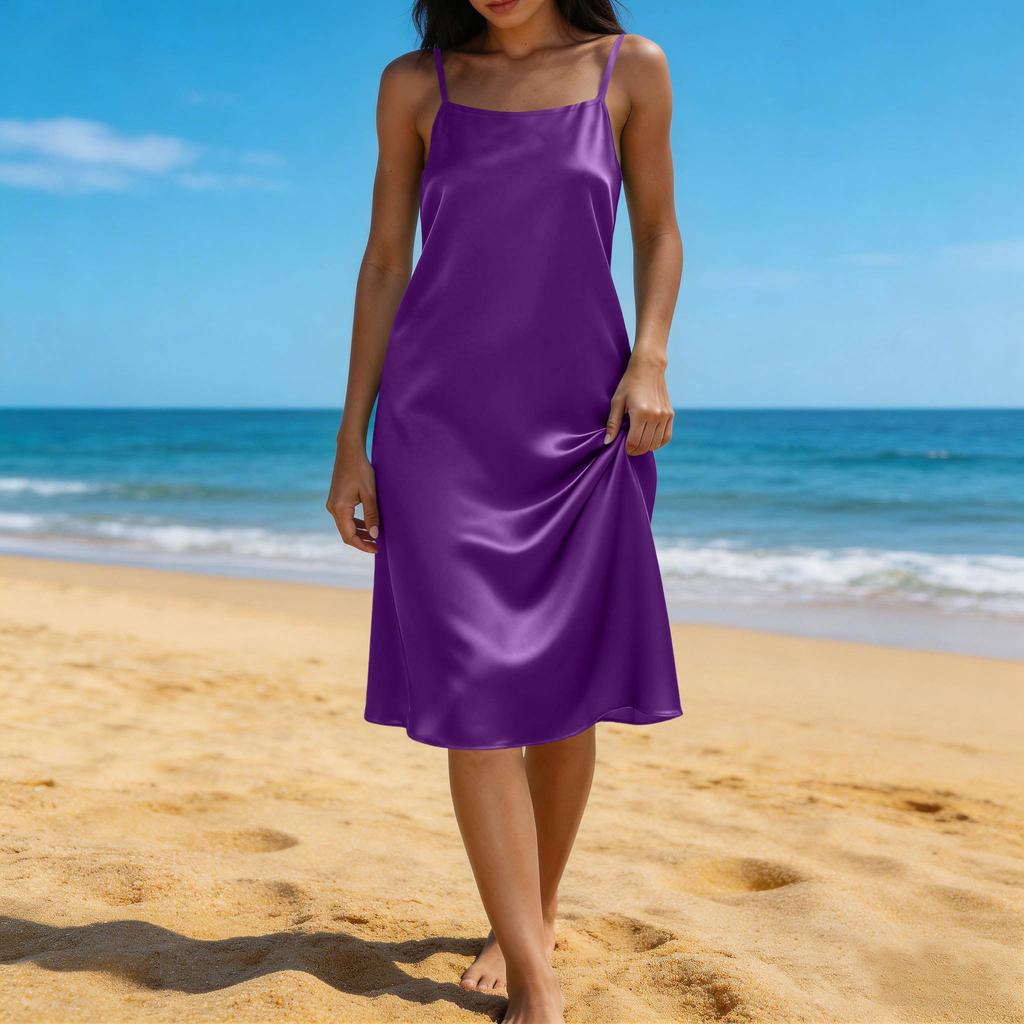 Women's Backless Strapless Dresses, Backless Loungewear Dress, Sleeveless, House Dress, Long Dress With Back Bow