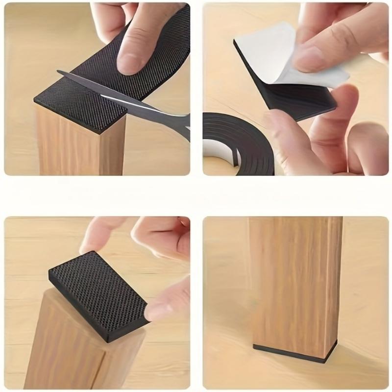 DIY Rutschfeste Möbelpads Stumme Matten Stoßdämpfer Dicke Rutschfeste Unterlage Fußabdeckung Selbstklebende Tisch Stuhl Fußschutzpads