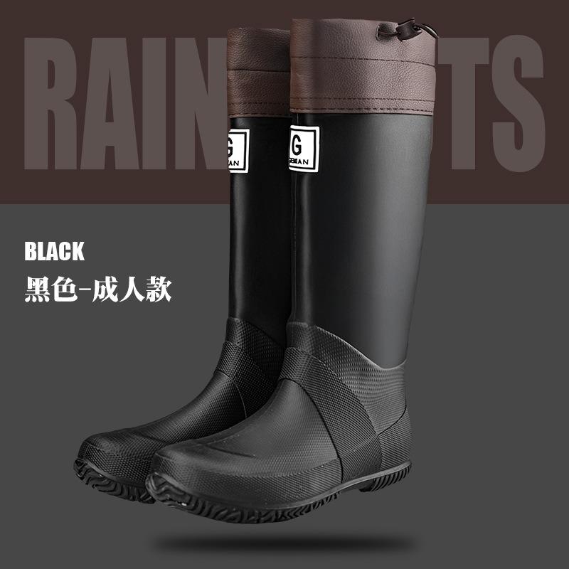 Wild Bird Association Parent-child Foldable Rain Shoes Bundle Rain Boots Men's and Women's Water Shoes High Water Boots Outdoor Fashion Camping Glue