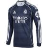 Real Madrid 25/26 Away Fan Version Slim Fit Stylish Soft Long Sleeve Football Jersey Men Jersey JP3939