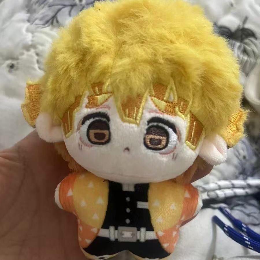 10cm Anime Giyu Tomioka Mitsuri Kanroji Douma Stuffed Doll Plush Toy Bag Pendant Gift