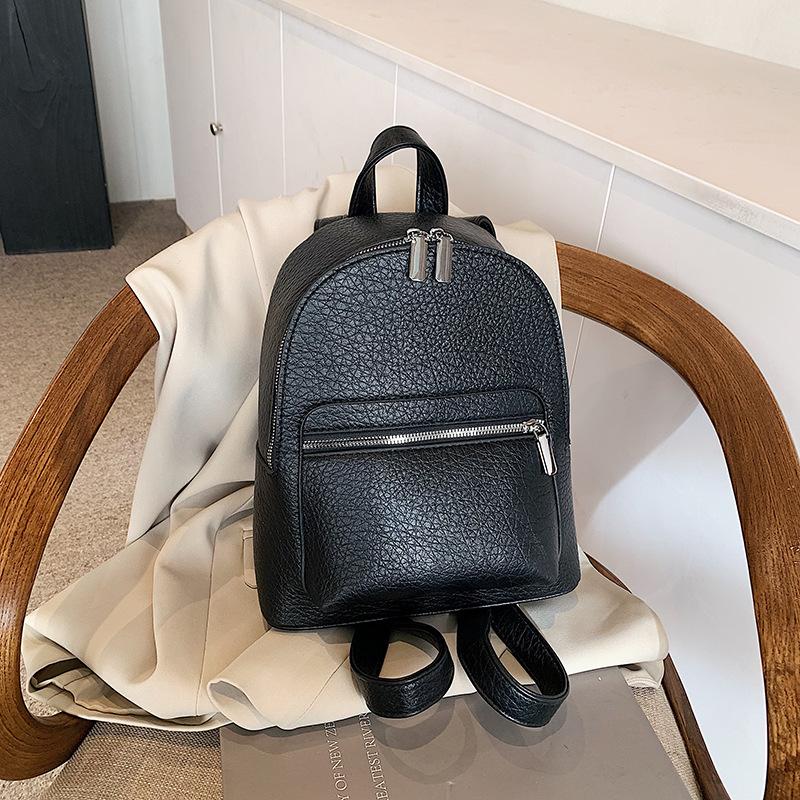 

Нишевый дизайн простой рюкзак женский новый высококлассный универсальный рюкзак для поездок на работу маленький рюкзак чёрный