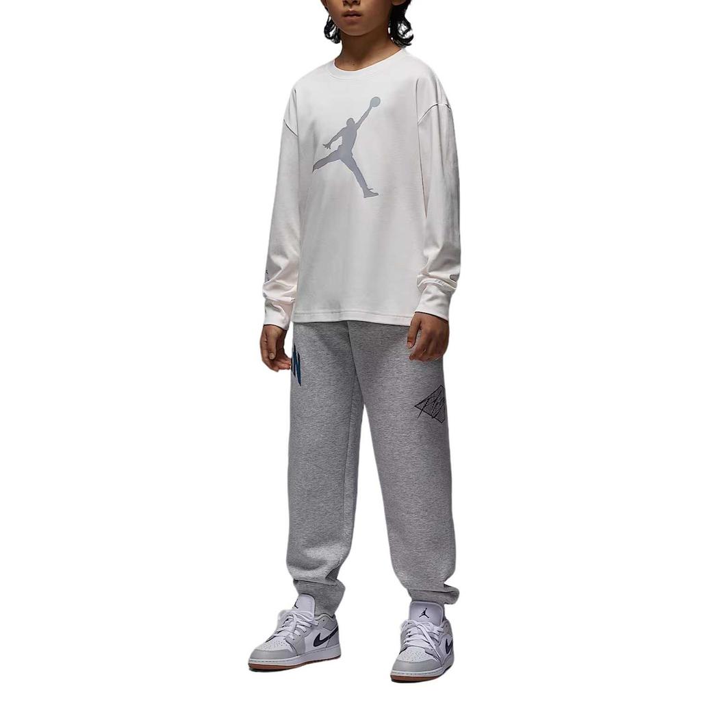 Jordan T-Shirt Knit Reflective Round Neck Kids tops IU5393-133