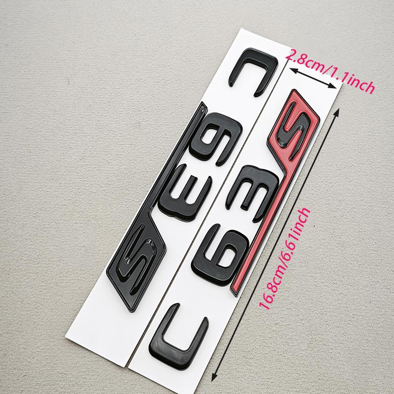 New 3D ABS Car Styling Logo C63S Badge Sticker Rear Trunk Emblem Decals For Mercedes Benz AMG C63S Auto Tail Accessories
